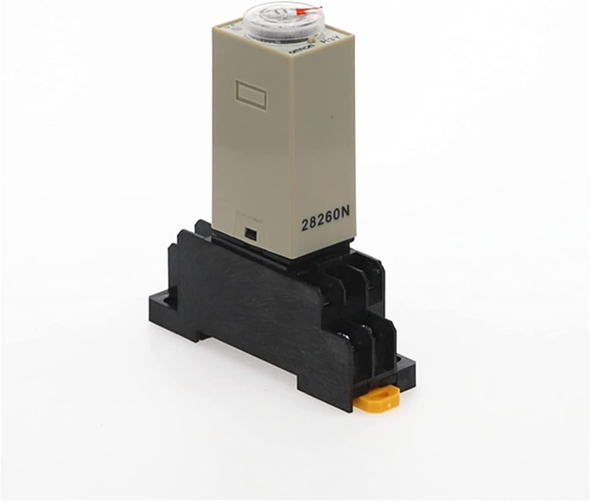 AQHYEBNSR Relay Rotary Knob 1S/5S/10S/30S/60S/3M/5M/10M/30M Timer Timing Time AC 380V H3Y-2 with Base(0-30 Minute AC380V)