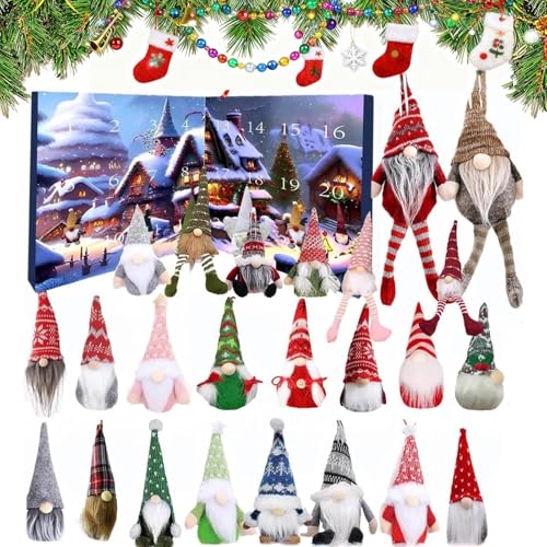 Gnome Christmas Advent Calendar 2025, 24 Days Countdown Calendar, Santa ...