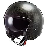 LS2 Helmets Open Face Spitfire Disco Helmet (Gloss Black/Gold Flakes - Medium)