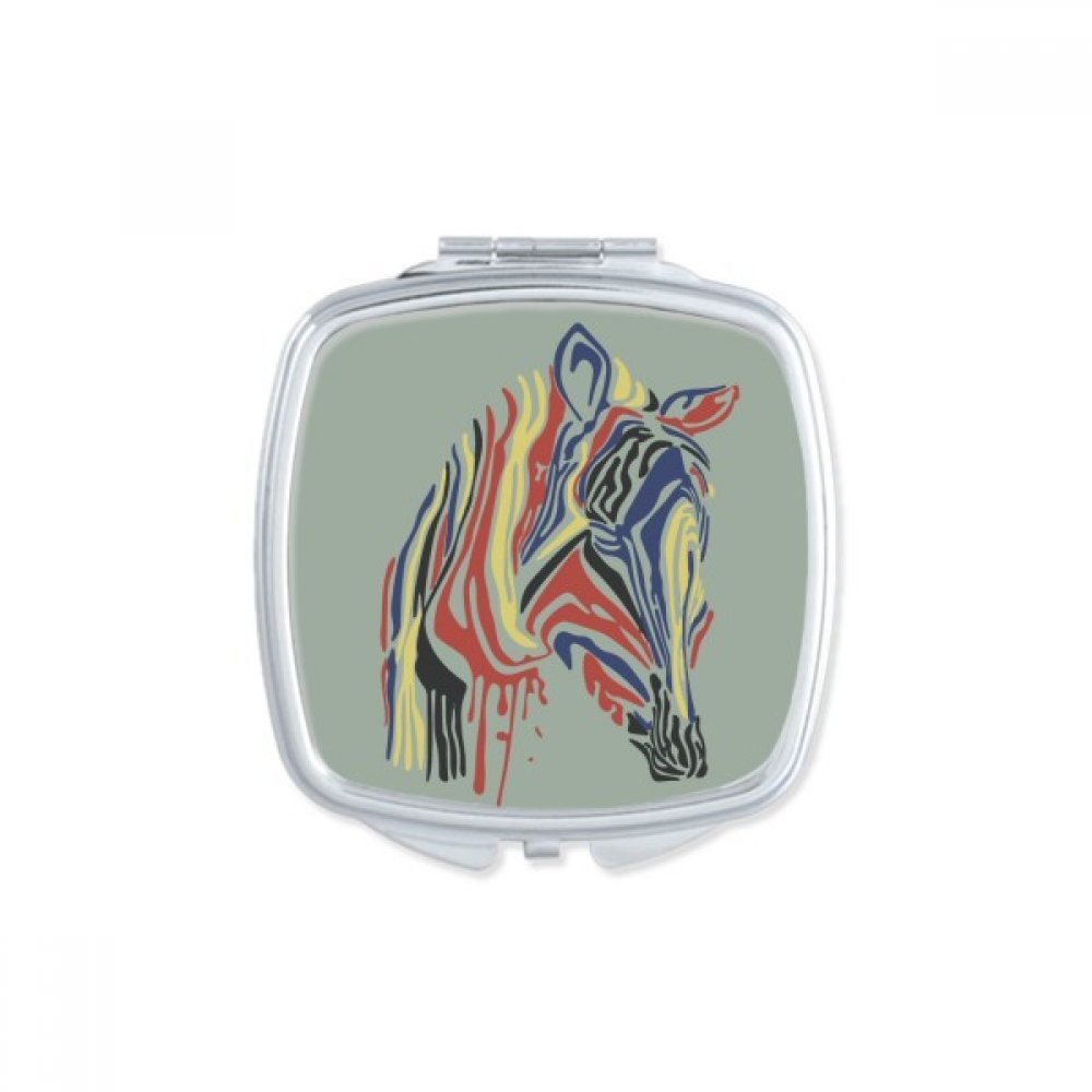 Miroir mignon zèbre petit cadeau idéal et carré pour trousse de maquillage