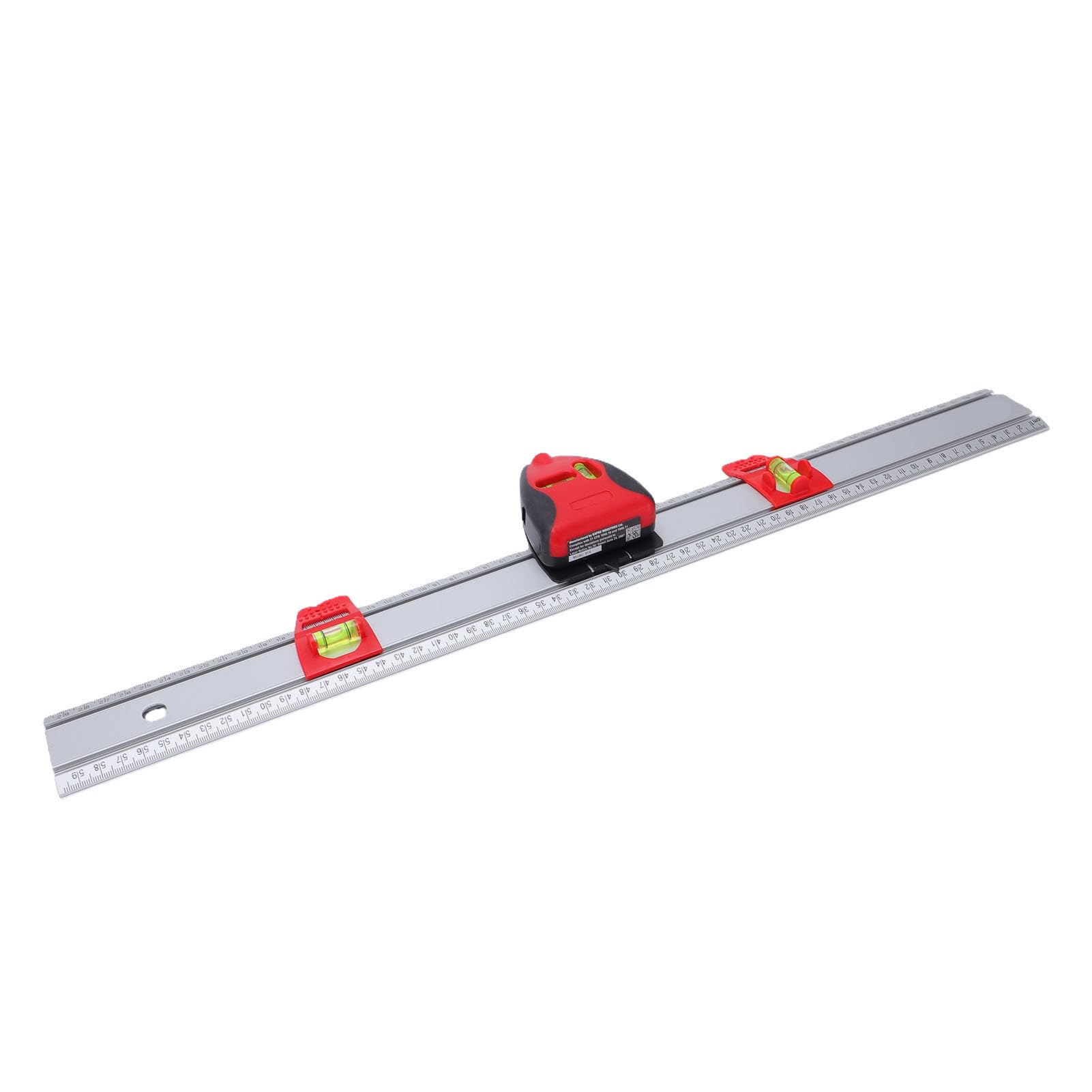 Asixxsix Narzędzie do Wieszania Obrazów, Linijka Poziomu ze Stopu Aluminium o Długości 60 Cm z Poziomicami o Podwójnej Osi dla Idealnego Wyrównania, Narzędzie do Wyrównywania z Precyzyjnymi