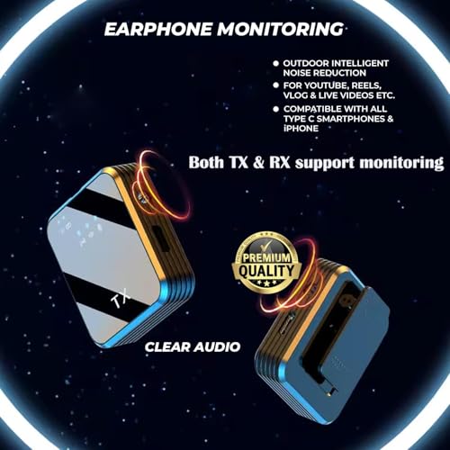 Image of Professional Wireless Dual Microphone Set | Lavalier Mic for iPhone, Android & DSLR | Plug & Play, Noise Cancelling, Rechargeable Mic for Compatible with Mobile, Laptop, DSLR, GoPro (K205-MIC)
