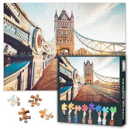 London, England Tower Bridge Puzzles for Adults 1000 Pieces River Thames