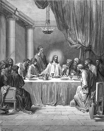 Impression d'art La Cène de Gustave Doré sur toile premium