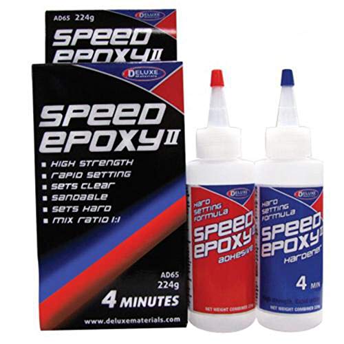 Deluxe Materials AD65 Liquid 224 g Epoxy Adhesive Mini-rouleau – adhesives (Liquid, Epoxy Adhesive, Squeeze Bottle, Blue, Red, White, 224 g, 2 pc (s))