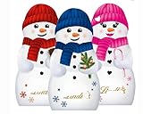 Milk Chocolate Snowman, Christmas Milk Chocolate Candy Figures, Approx 25 Mini Snowman Individually Foil Wrapped Hollow Chocolates Great for Christmas Decoration and Holiday Gifting