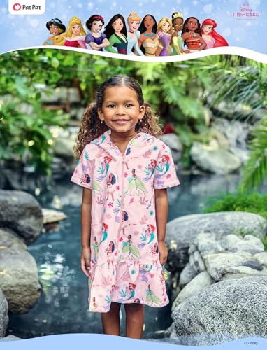 Image of Disney Princess Frozen Stitch Marvel Minnie Girl Swim Cover Up Terry Cloth Swimsuit Coverup Zip-up Bathing Suit Wrap Hooded