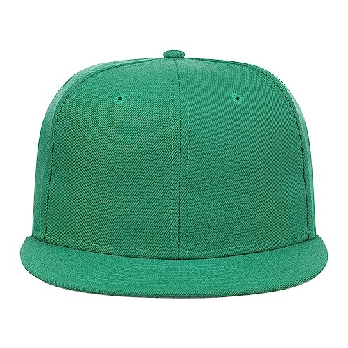 Image of Lids Blank Full Court w /Colored Under Visor Fitted Cap Kelly Green 7 5 /8