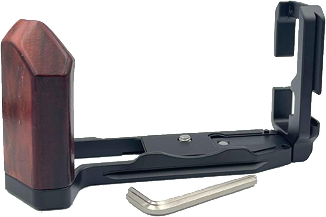 XT5 Ebony Hand Grip L Plate Bracket for Fuji Fujifilm X-T5 Micro SLR Camera, Arca Quick Release Plate, Metal Handgrip L-Shape Grip with 1/4"-20 Tripod Hole & Wrench Accessories (Black)