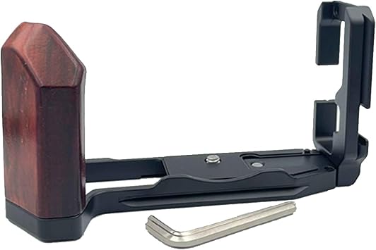 XT5 Ebony Hand Grip L Plate Bracket for Fuji Fujifilm X-T5 Micro SLR Camera, Arca Quick Release Plate, Metal Handgrip L-Shape Grip with 1/4"-20 Tripod Hole & Wrench Accessories Black