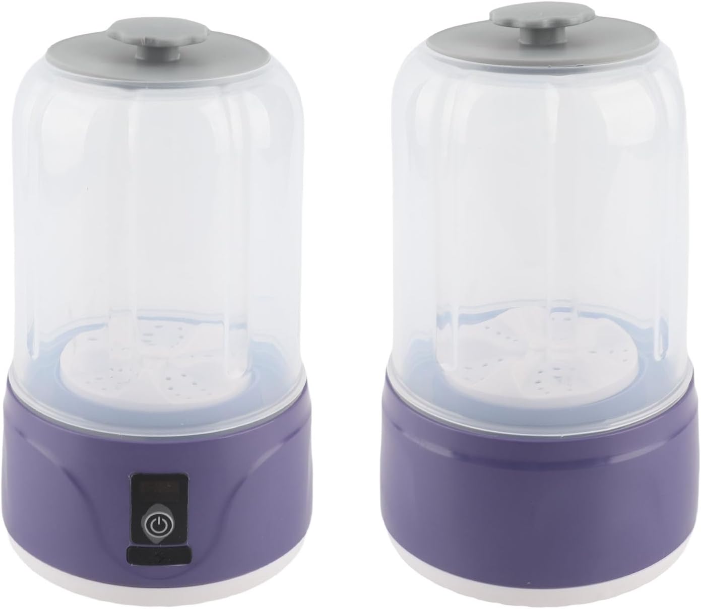 Yinhing Portable Washing Machine, Rechargeable Cordless Mini Washer 1L Capacity for Underwear Socks, with 2 Modes 2000mAh Lithium Ion Battery (Purple)