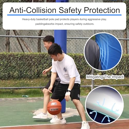 Protector de bastón de baloncesto acolchado para evitar impactos en postes de canchas 5
