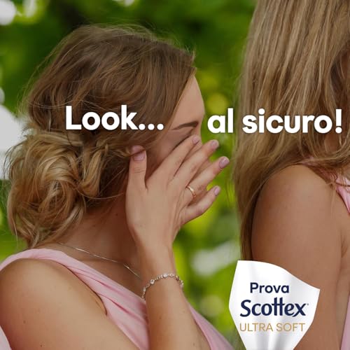 Scottex Ultra Soft Box Fazzoletti di carta, Morbidi e setosi, Confezione 100% Riciclabile, 1.920 Pz, 24 Box da 80 Fazzoletti - Immagine 1