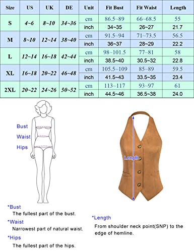 Belle Poque Vrouwen 50s Halter V-hals Vest Retro Vintage Pak Vest 2229 - Image 6