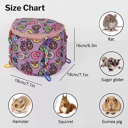 Jevnd Rat Hammock, Rat Hanging Bed, Sugar Glider Cage Accessories, Guinea Pig Hammock Warm Sleeping Nest Bed, Small Animals Cage Hammock For Rat, Sugar Glider, Squirrel, Hamster, Parrot #TOP1