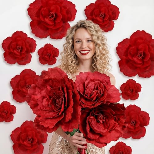 Norme 6 Pcs Valentine Day Giant Flowers for Decoration 12,