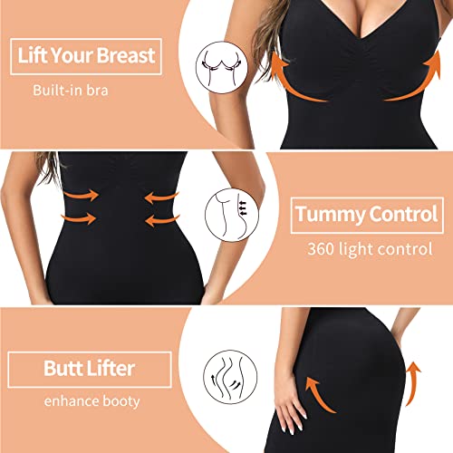 Image of Ellareese Strapless Slip Shapewear Slip Dress for Women Under Dress Shapewear Women's Full slips Tummy Control