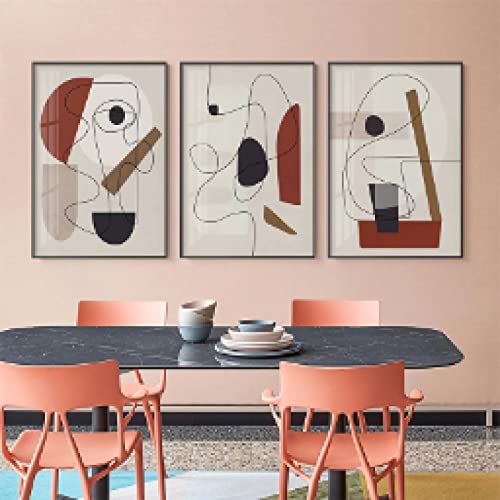 Toile Peinture Abstraite Picasso poster ligne minimaliste salon 60x80cm