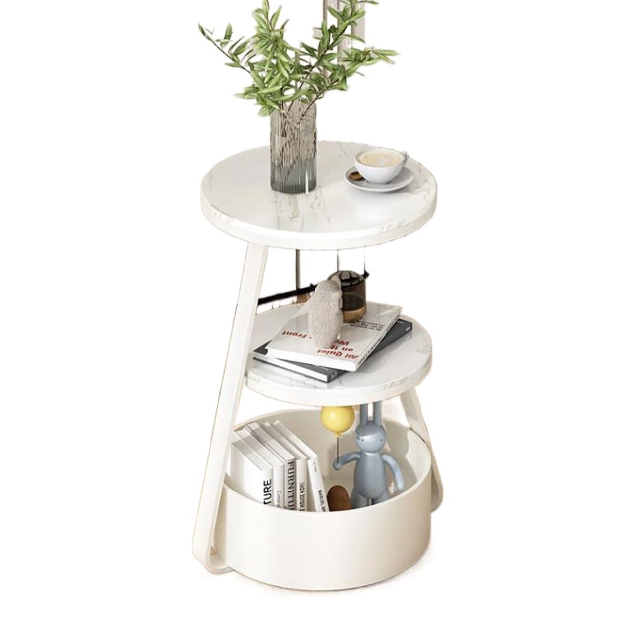 Table d'appoint ronde pour salon chaleureux petit bout de canapé scandinave et table de chevet