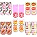 Womens Girls 3D Novelty Colorful Funny Crazy Food Ankle Socks, Crazy Cute Donuts Low Cut Socks 6 Value Pack