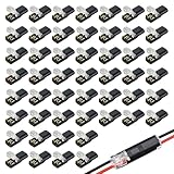 50PCS 2Pin Wire Connectors,Wire Connectors,Wire Connectors Push Fit,Quick Dual 2 Pin Peel-Free Push-Type Design,Electrical Connectors,2 Pin Connector Wire Crimp Terminal for Led