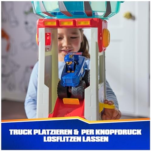 PAW Patrol Rescue Wheels - Superloop Tower, fırlatma rampalı ve takla yollu, ışık ve ses efektli, Chase canavar kamyon ve figür dahil, 3 yaşından büyük çocuklar için oyuncak - Görsel 7