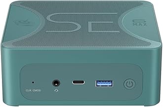 Beelink SER6 MAX Mini Desktop PC with AMD Ryzen 9 6900HX 8C/16T, 32GB DDR5 1TB NVMe M.2 SSD, Quad Display Output, USB4.0 WiFi6, 2.5G RJ45, BT5.2 W-11 Mini Computer