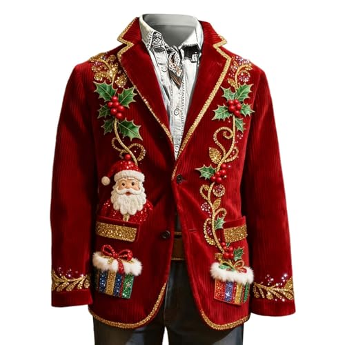 Trajes de Navidad originales: chaquetas de pana de manga larga para regalar estas vacaciones
