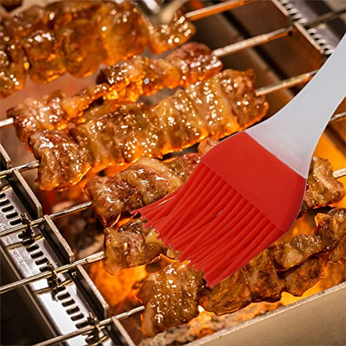 4-teiliges Silikon-Backpinsel-Set, hitzebeständig, geeignet für Grill, Gebäck, Rühren, Backen und Kochen