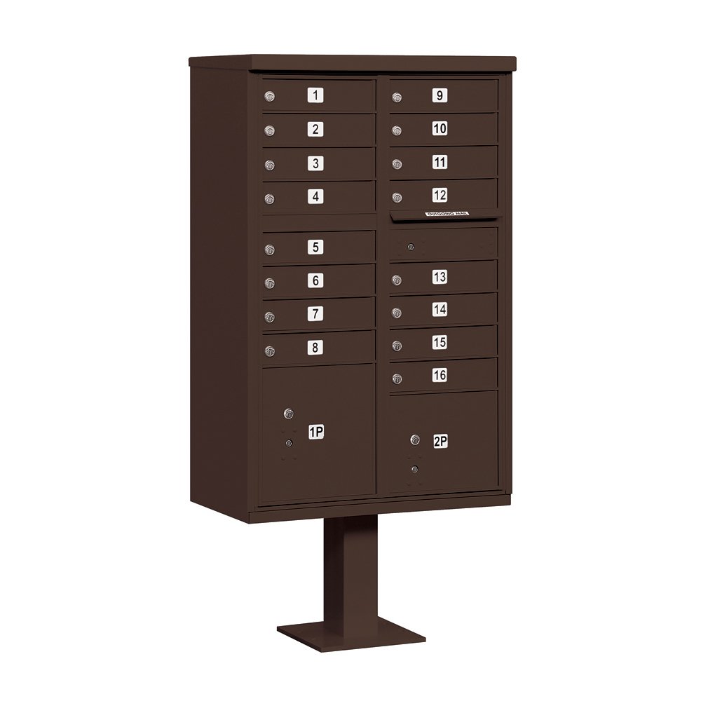 Salsbury Industries 3316SAN-U 16 A Size Doors, United States PostalSalsbury Industries 3316BRZ-U 16 A Size Doors, United States Postal Access Type III Cluster Box Unit, Bronze