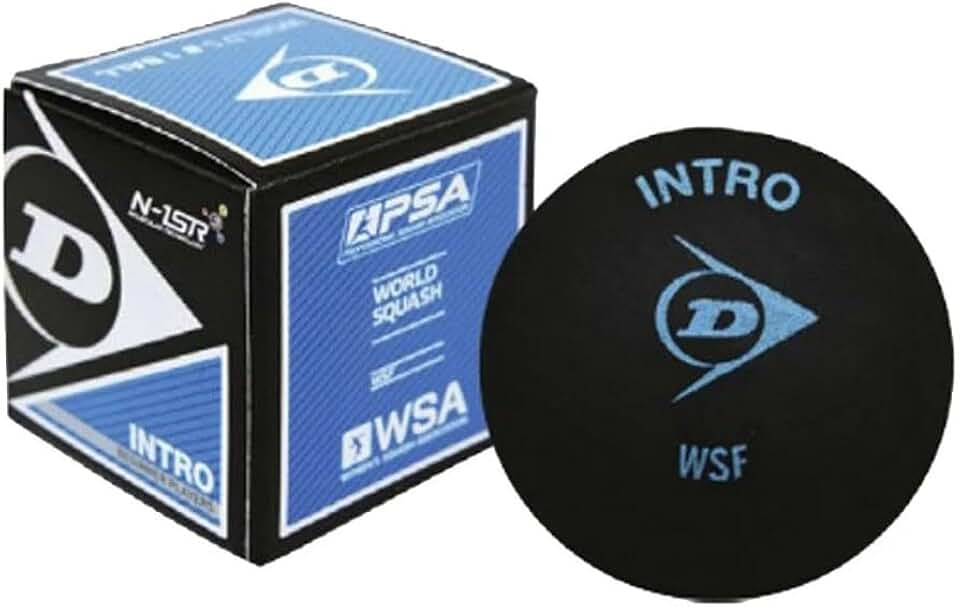 Bola De Squash Dunlop Intro 1 Ponto Azul para Iniciantes
