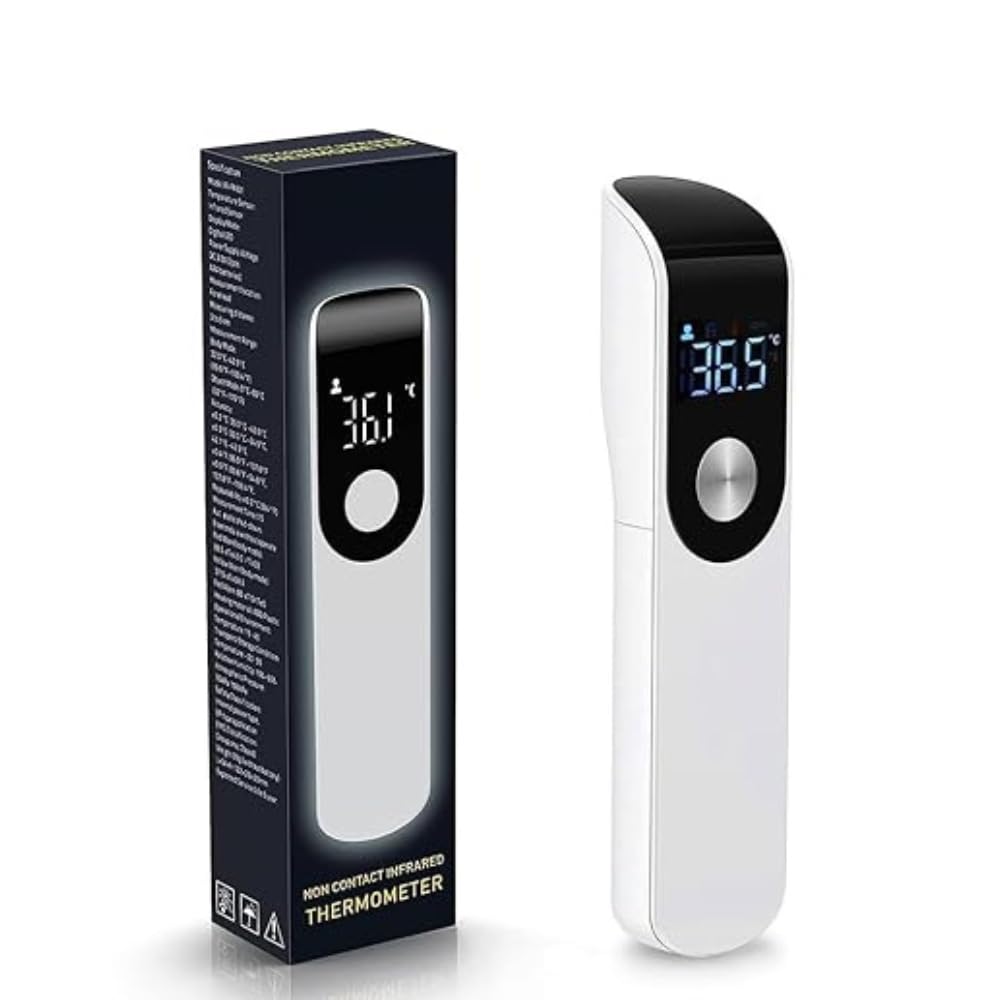 B-Arm Digital Infrared Thermometer with 1 Sec Quick Read (White)|Contactless Thermometer with Dual Modes, °C/°F conversion, LED Display| Forehead Thermometer for Babies & Adults with Colour Indication
