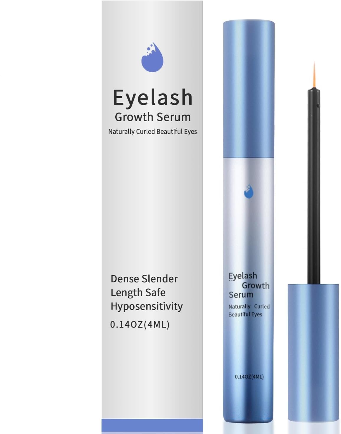 Eyelash Serum Lash Growth Enhancer, Advanced Lash Serum for Thicker, Longer Eyelashes and Eyebrows, Advanced Natural Formula for Longer, Fuller- Safe for Sensitive Eyes Hormones Free - Amazon product rated Grade A