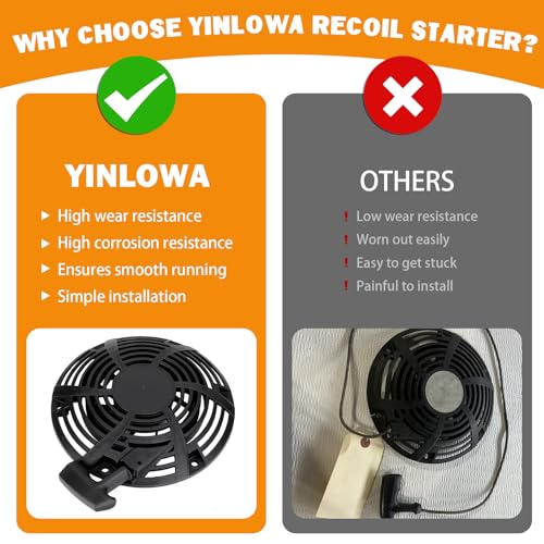Image of Yinlowa 796497 Recoil Starter for Briggs & Stratton, 14723, 150-365