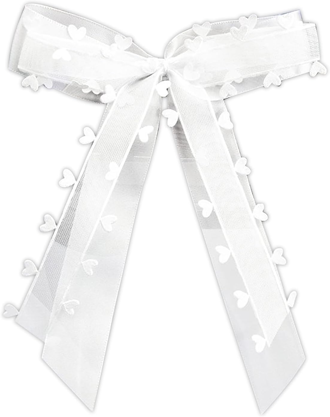30 Pièces Noeuds Voiture Mariage Ruban Satin Fait Main 19x12 Cm – Décoration Antenne & Portes Avec Cœurs