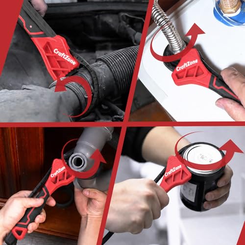 CRAFTZONE 2-Piece Anti-Slip Strap Wrench