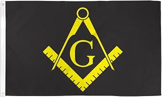 Masonic Flag (Black) Flag 3x5ft Poly - Historical Decor