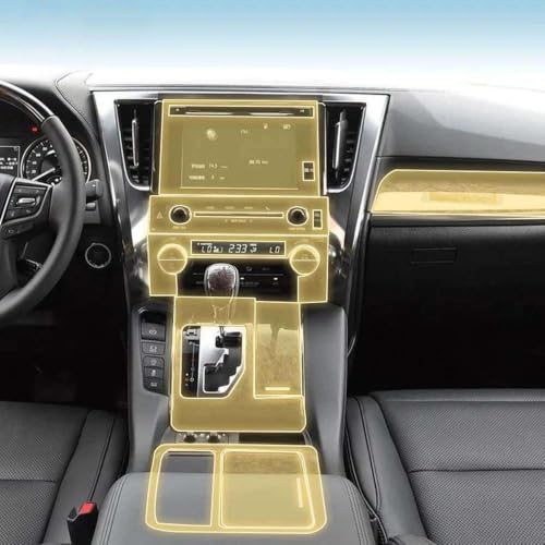 Protector de consola para coche Alphard 2015-2022, lámina transparente para el día a día