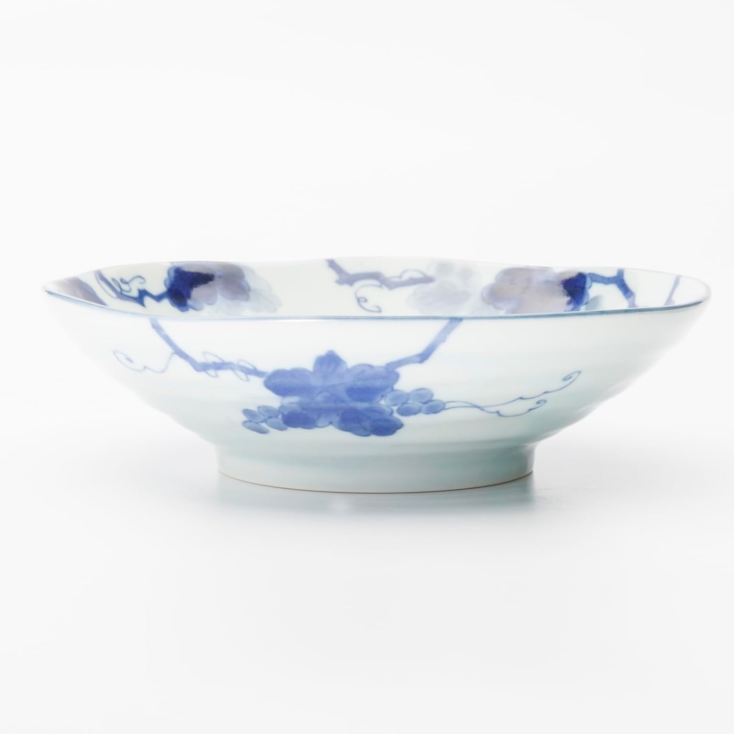 Mino Ware 564602 Indigo Grapes Dinnerware Set, 5 Pieces, Shallow Pot, Deep Plate, Plate Diameter, Approx. 6.7 inches (17 cm), Microwave, Dishwasher Safe, Made in Japan image 3