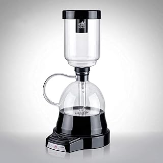 XIKUO Moulin à café de brassage entièrement automatique Machine à café à siphon électrique de style japonais Tasses Machine à café sous vide Infuseur à thé Siphon à thé Filtre à pot en verre Machine à