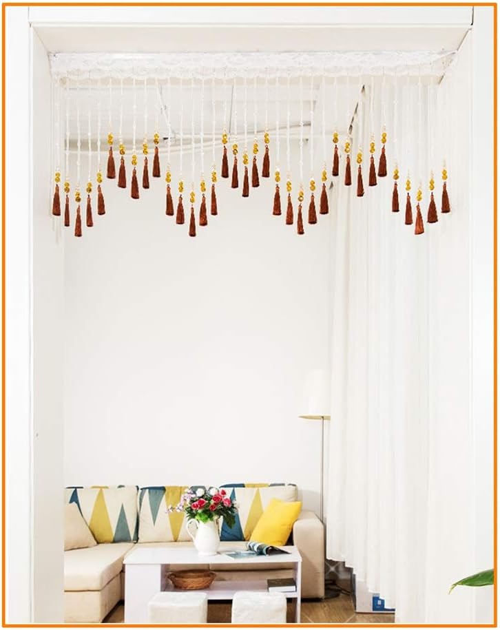 Crystal Beads Door String Curtains Tassel Room Divider Party Events Wedding Background 2 Colors Size Customization (Color : B Size : 90x106CM-25 Shares) (B 60x125CM)