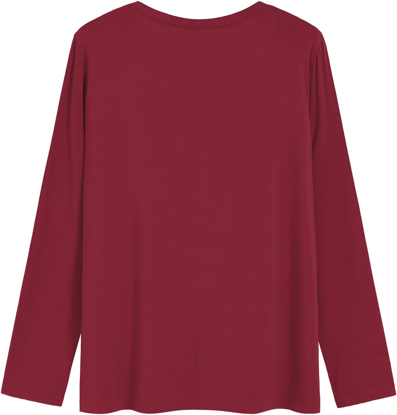 Latuza Women's Viscose Long Sleeve Sleep T-Shirt V Neck Pajama Top S-3X