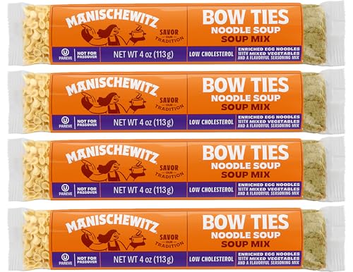 Manischewitz Bow Ties Noodle Soup Mix 4 Ounce (Pack of 4)