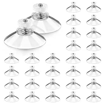 ASTER Haken, 12 stuks zware wandhaken om op te hangen, verwijderbare waterdichte badkamerhaken, wandhangende zuignappen, zuignaphaken, transparante haken voor keuken, glazen deur (4,8 cm