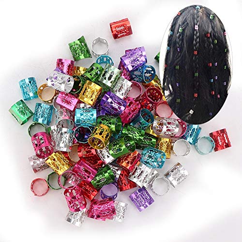 Joyzan Hair Braid Cuff, Dreadlocks Beads Rings Decoration Wig Dread Locks | Mujeres y niñas clips metálicos para trenzas con estilo ajustable, accesorios para peinados en plata, oro y negro miniatura 4