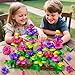 Novaluki Flower Garden Building Toys for Toddler 3 4 5 6 7 Years Old, DIY Stacking Toys with Storage Box, Kids STEM Preschool Educational Toy, Christmas Birthday Gift for Girls Ages 3-5