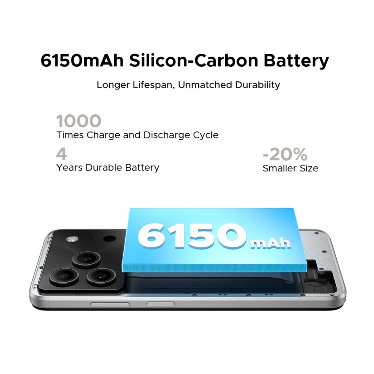 Note 56 Smartphone Sbloccato 2026, Telefono Android 16, Batteria 6150mAh, Display 6,56" 90Hz, 24GB+64GB/2TB, Jack 3,5mm, 4G Dual SIM, Sblocco Facciale, GPS WiFi, Bianco