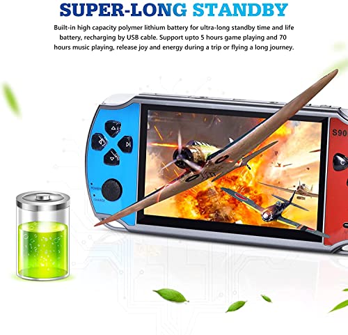Moajerry Handheld Game Console, Retro Game Console 32GB 5.1 Inch 4800 Classic Games,Supports Multiple Game formats