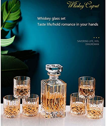 Decanter 7-piece vervaardigd glaskaraf en whisky bril set, handgemaakte glazen karaf, geweldige geschenken voor… - Image 6