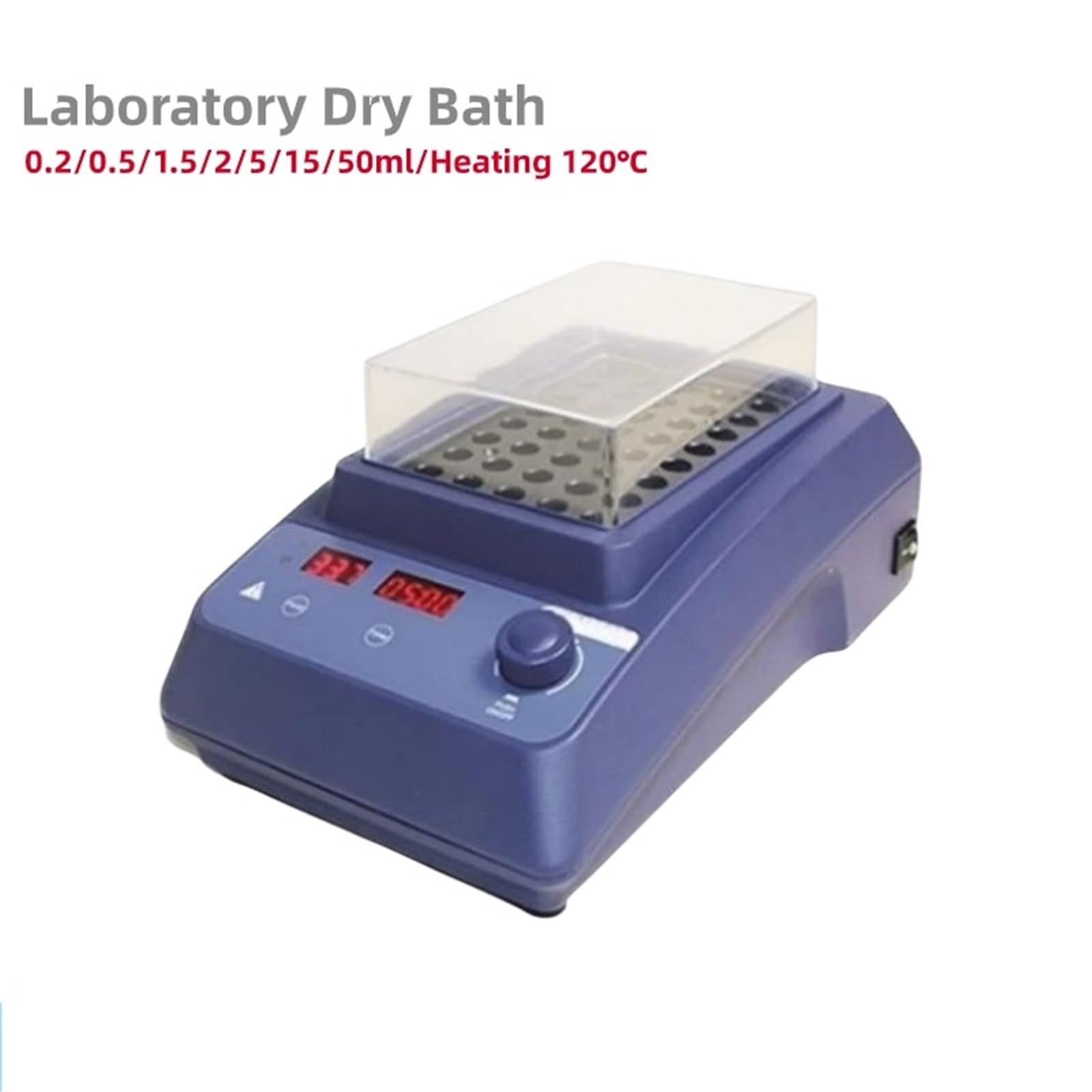 Centrífuga de sobremesa de laboratorio, Baño seco 120 ℃ PCR incubadora de calefacción Mini termostato de laboratorio 0,2/0,5/1,5/2/5/15/50ml equipo de calefacción de laboratorio(5ml tubes 45holes)